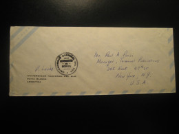 BAHIA BLANCA 1970 To New York USA University Engineering Postage Paid Air Mail Cancel Cover ARGENTINA - Covers & Documents