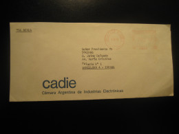 BUENOS AIRES 1978 To Spain CADIE Electronic Industries Meter Mail Cancel Cover ARGENTINA - Cartas & Documentos