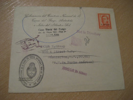 ANTARTICA ARGENTINA 1965 To Washington USA Tierra Del Fuego Islas Atlantico Sud Cancel Cover Antarctics South Pole - Otros & Sin Clasificación