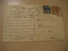 LYON BROTTEAUX 1931 To Charbonnieres-les-Bains Cigarettes Gitanes Tobacco Cancel Chamonix Mont-Blanc Postcard FRANCE - Tabak