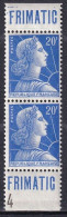 Publicité - YT 1011Bb Marianne De Muller 20F Type I - Paire Verticale "Frimatic + Frimatic" (Maury : BP298) Neuf** - Unused Stamps