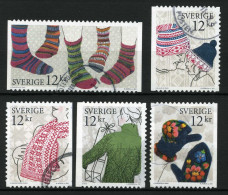 Réf 77 < -- SUEDE 2011 < Yvert N° 2823 à 2827 Ø < Mi 2849/53 Ø Used -- > Artisanat De Laine Textile - Used Stamps