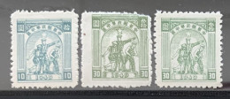 Central China 1949 Mi# 87, 89 A, 89 B (*) Mint No Gum - Short Set - Farmer, Soldier And Worker - Zentralchina 1948-49