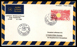 FFC Lufthansa  Prag-Frankfurt  02/04/1966 - Corréo Aéreo