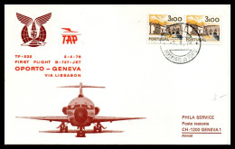FFC TAP  Oporto-Geneva  02/04/1978 - Cartas & Documentos