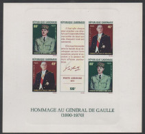 GENERAL DE GAULLE / 1971 GABON EPREUVE DE LUXE DU BLOC # 17  (ref 8297) - De Gaulle (Général)