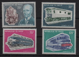 Niger 1973:  MichelNr.: 395 Bis 398, Postfrisch | Rudolf_Diesel, Zug, Lokomotiven - Niger (1960-...)