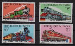 Niger 1975:  MichelNr.: 460 Bis 463, Postfrisch | Lokomotiven, Zug, Fortschritt - Niger (1960-...)