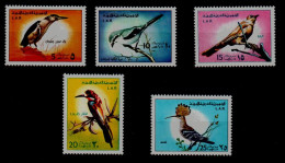 Libyen 1976:  MichelNr.: 520 Bis 524, Postfrisch | Ornithologie, Vögel, Afrika - Libye