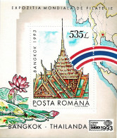 ROMANIA 1993 Mi BL 284 BANGKOK 1993 BUDDHIST TEMPLE MINT MINIATURE SHEET ** - Buddismo