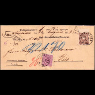 Deutsches Reich 1878: Brief / Wertbrief Geprüft | Zwischensteg, Nachnahme, Mischfrankatur | Nastaetten, Diez - Libië