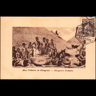 Angola 1933: Ansichtskarte / Tauschvereinigungen Für Ansichtskarten | Hütten, Eingeborene, Musik | Looren - Mozambique