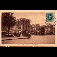 Ägypten) 1933: Ansichtskarte / TCV-Ansichtskarte | Hotel, Autos, Pferde | Sidi Gaber, Dieburg - Cameroun