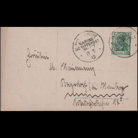 Deutsches Reich 1913: Ansichtskarte / Marineschiffspost | Balkankrieg, Religion, Kirche | Konstantinopel, Bergedorf - Other & Unclassified