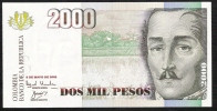 COLOMBIA   P451e    2000 PESOS   8.5.2002  Rare Date   UNC. - Colombia