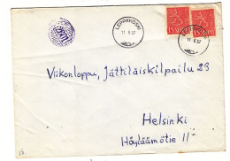 Finlande - Lettre De 1957 - Oblit Leppäkoski - Avec Cachet Rural 2601 - - Briefe U. Dokumente