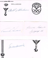 JEUX OLYMPIQUES - AUTOGRAPHES DE MEDAILLES OLYMPIQUES - CONCURRENTS DE SUEDE - - Handtekening