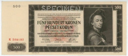 1942 Boemia & Moravia Specimen 500 Korun P.115 UNC (B/1-43 - Fictifs & Spécimens