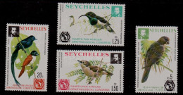 Seychellen 1976:  MichelNr.: 362 Bis 365, Postfrisch | Vögel, Ornithologie, Afrika - Seychelles (1976-...)