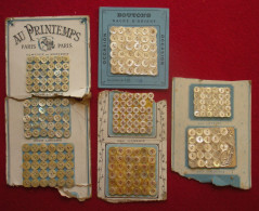 Gros Lot De Magnifiques Petits Boutons Anciens Nacre D'Orient Pour Layette Et Lingerie Au Printemps + De 230 Pièces - Boutons