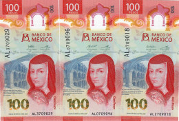 MEXICO  5 NOTES DIFF. SIGNATURES NLP = P134a 100 PESOS ALL 8 MAY 2020 #AL  UNC. - Mexique