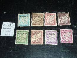 ANDORRE TIMBRE TAXE 1931 N° 1/8 - NEUF SANS CHARNIERE MAIS ADHERENCE (20/09) - Unused Stamps