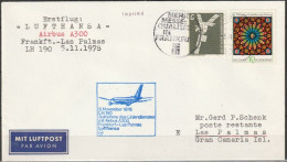 BRD Flugpost / Erstflug LH 190 Airbus A300 Frankfurt - Las Palmas 5.11.1978 Ankunftstempel 611.1978 (FP 180) - Premiers Vols