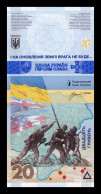 Ucrania Ukraine 20 Hryven Commemorative 2023 Pick 136 With Folder Sc Unc - Ukraine