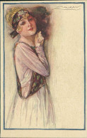 MAUZAN SIGNED 1910s POSTCARD - WOMAN - N.321/6 (4809) - Mauzan, L.A.