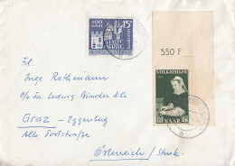DR Brief Mif Minr.378 OER, 401 25.6.57 Gel. Nach Österreich - Covers & Documents