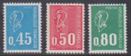Année 1971 Et 1976 - N° 1663 - 1664c - 1891 - 45 C. Bleu - 50 C. Carmin-rose - 80 C. Vert- Lot 3 Valeurs - 1971-1976 Marianne (Béquet)