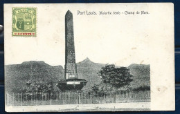 CPA  -- PORT LOUIS . MALARTIE TOMB  . CHAMP DE MARS . RARE COLORISée . 431.J* - Maurice