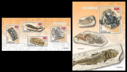 Central Africa 2023 Fossils. (202) OFFICIAL ISSUE - Fósiles