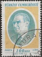 TURKEY 1996 Kemal Ataturk - 100000l. - Blue And Orange FU - Used Stamps