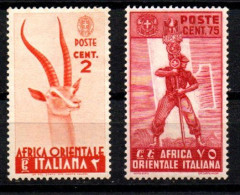 1938 - Italia Regno - Colonie - Africa Orientale Italiana 1 + 11 Pittorica   ---- - Africa Oriental Italiana