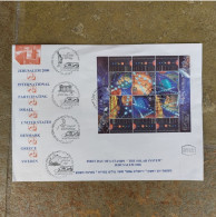 Israel 2006 Sheet "Solarsystems" Stamps (Michel Block 73) Used On FDC - Gebruikt (met Tabs)