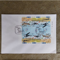 Israel 1998 Sheet Aviation/airplane Stamps (Michel 1471/73 K) Used On FDC - Gebraucht (mit Tabs)