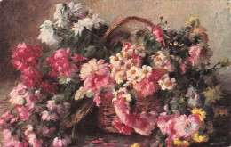 FLEURS - Paniers De Fleurs  - Colorisé - Carte Postale Ancienne - Flowers