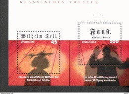 Bund Block 65 Theater " Tell Und Faust ** Postfrisch, MNH, Neuf - 2001-2010