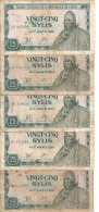 GUINEE 25 SYLIS 1980 VF P 24 ( 5 Billets ) - Guinee