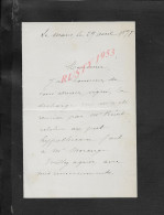 PETITE LETTRE DE 1899 ECRITE LE  MANS : - Manuscrits