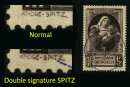 FRANCE - VARIETE - YT 465a - DOUBLE SIGNATURE SPITZ - 1 TIMBRE OBLITERE - Usados