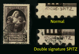 FRANCE - VARIETE - YT 465a - DOUBLE SIGNATURE SPITZ - 1 TIMBRE OBLITERE - Used Stamps