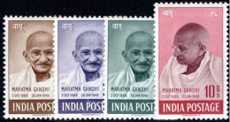 India 1948 Mahatma Gandhi Mourning 4v SET Mounted Mint, NICE COLOUR As Per Scan - Ungebraucht