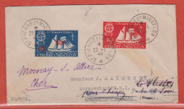 SAINT PIERRE LETTRE DE 1946 POUR MORNAY SUR ALLIER - Storia Postale