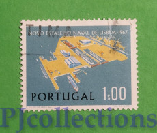 S511 - PORTOGALLO - PORTUGAL 1967 CANTIERE NAVALE - SHIPYARD 1e USATO - USED - Gebraucht