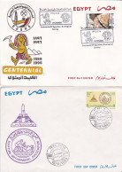 ÄGYPTEN - EGYPT - EGYPTIAN - EGITTO - ÄGYPTOLOGIE  -  2  BRIEFE  FDC - Briefe U. Dokumente