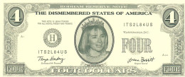 U.S.A. FANTASY NLP 4 DOLLARS 1996 DISMEMBERED STATES  UNC. - Autres & Non Classés