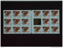 USA Etats-Unis D'Amerique United States 1992 ATM Aigle Armoiries Eagle Carnet YV C2121 2121 MNH ** Booklet Pane - 1981-...