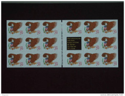 USA Etats-Unis D'Amerique United States 1992 ATM Aigle Armoiries Eagle Carnet YV C2121 2121 MNH ** Booklet Pane - 3. 1981-...